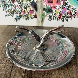 Bird Art Deco chrome ashtray